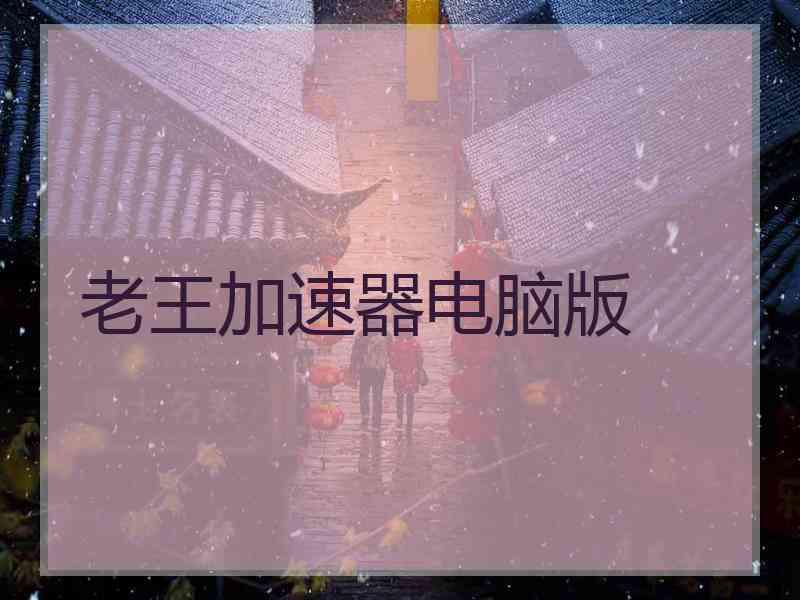 老王加速器电脑版
