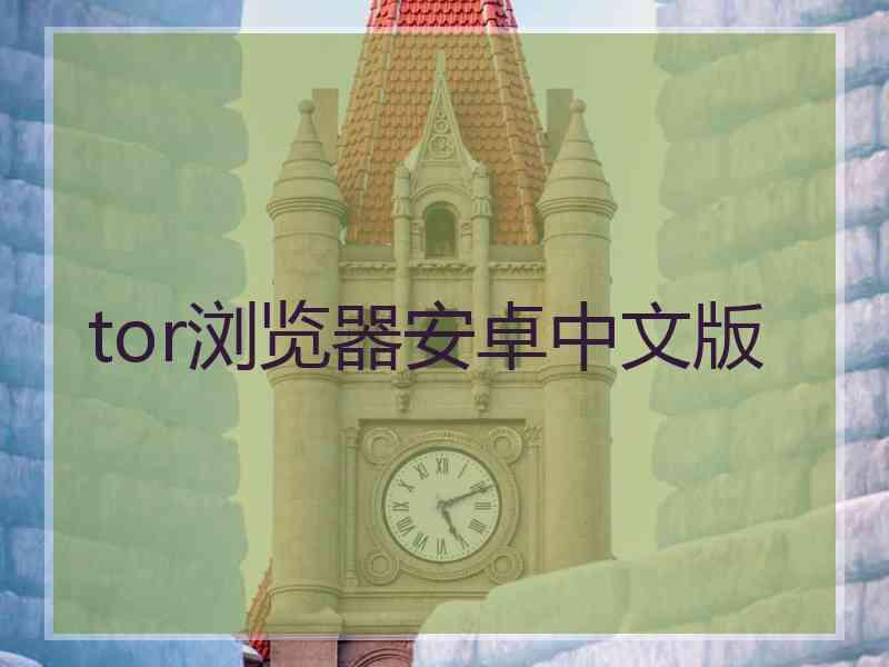 tor浏览器安卓中文版