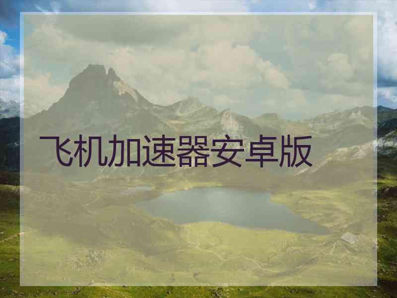 飞机加速器安卓版