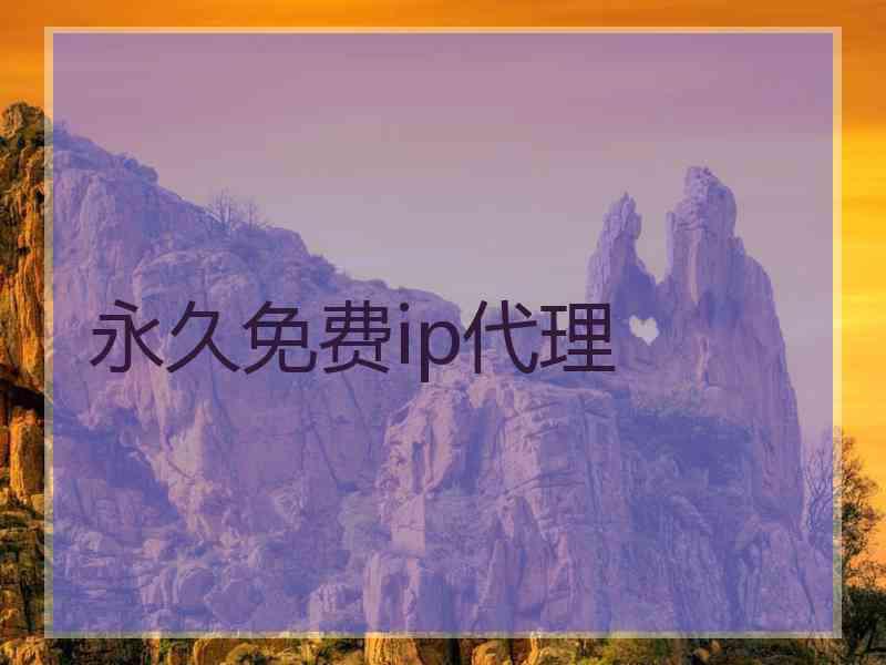 永久免费ip代理