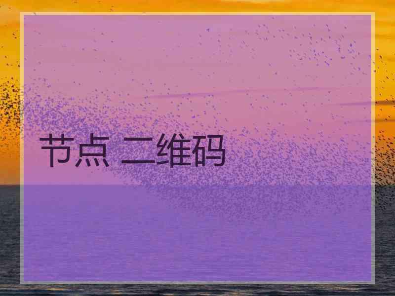 节点 二维码