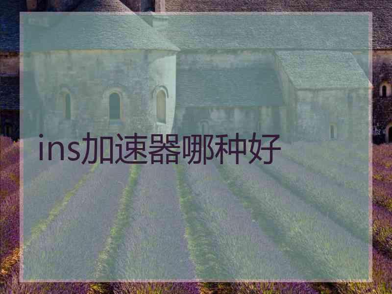 ins加速器哪种好