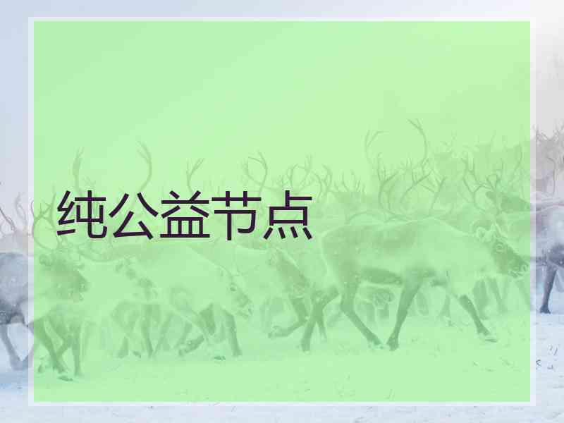 纯公益节点