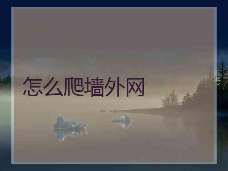 怎么爬墙外网