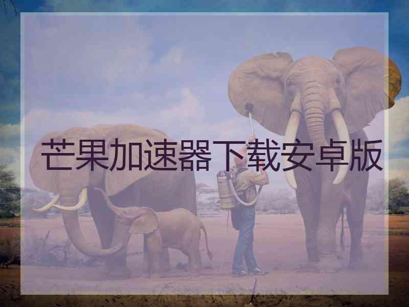 芒果加速器下载安卓版