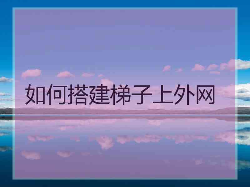 如何搭建梯子上外网