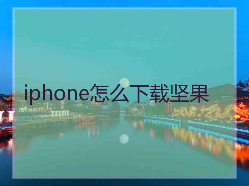 iphone怎么下载坚果