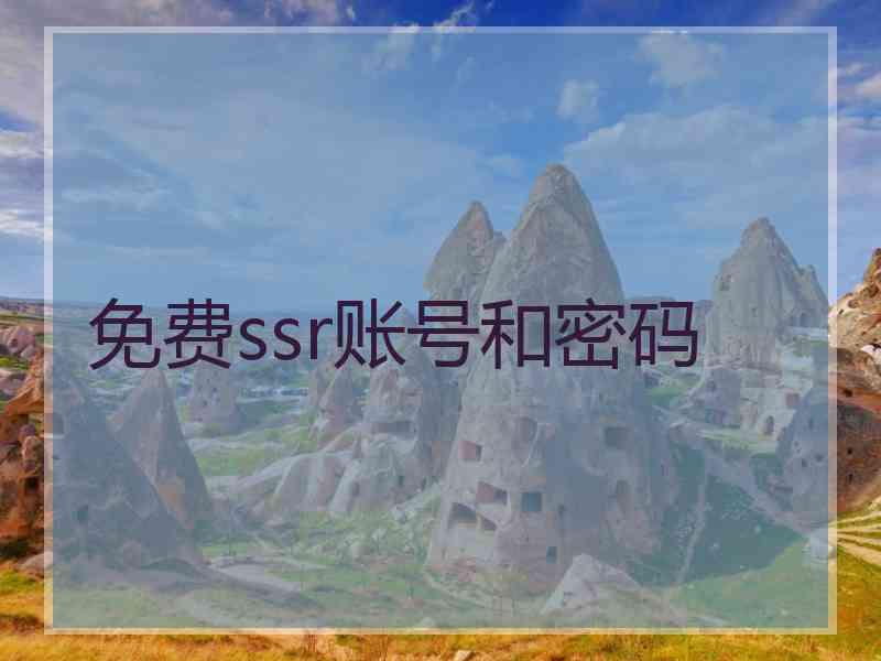 免费ssr账号和密码