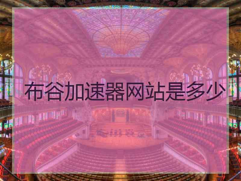 布谷加速器网站是多少