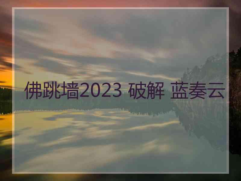 佛跳墙2023 破解 蓝奏云
