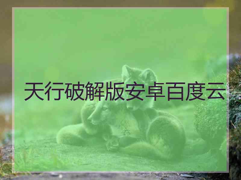 天行破解版安卓百度云
