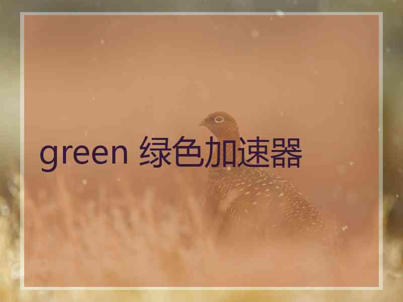green 绿色加速器