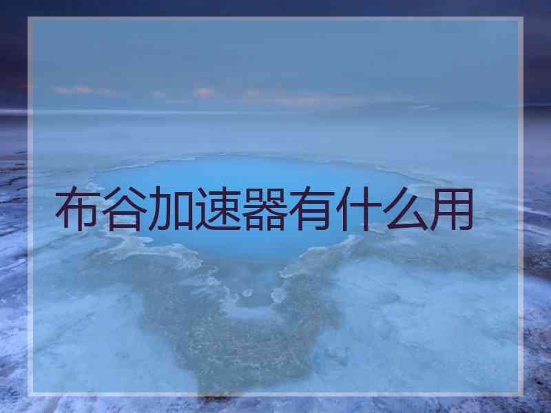 布谷加速器有什么用