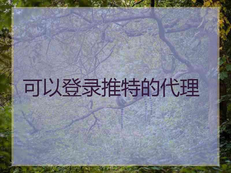 可以登录推特的代理
