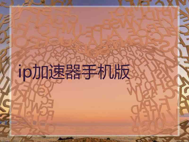 ip加速器手机版